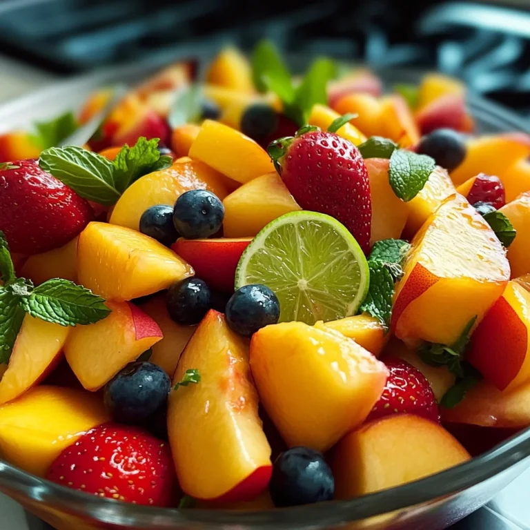 Summer Peach Fruit Salad