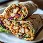 Thai Peanut Chicken Wraps