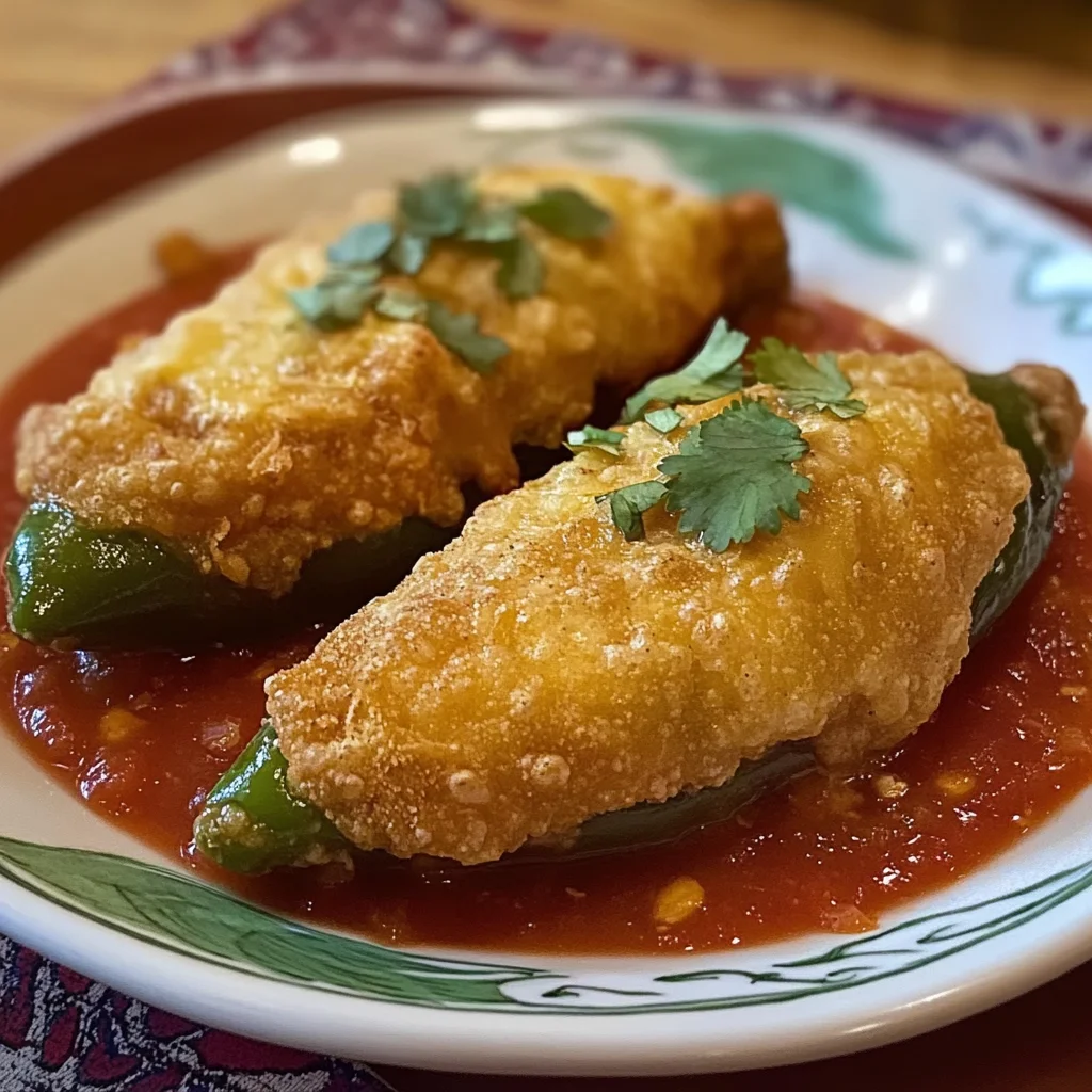 Cheesy Hatch Chile Rellenos