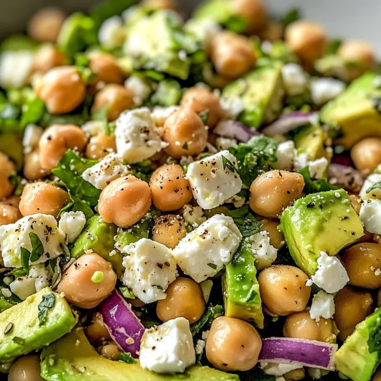 Chickpea Feta Avocado Salad