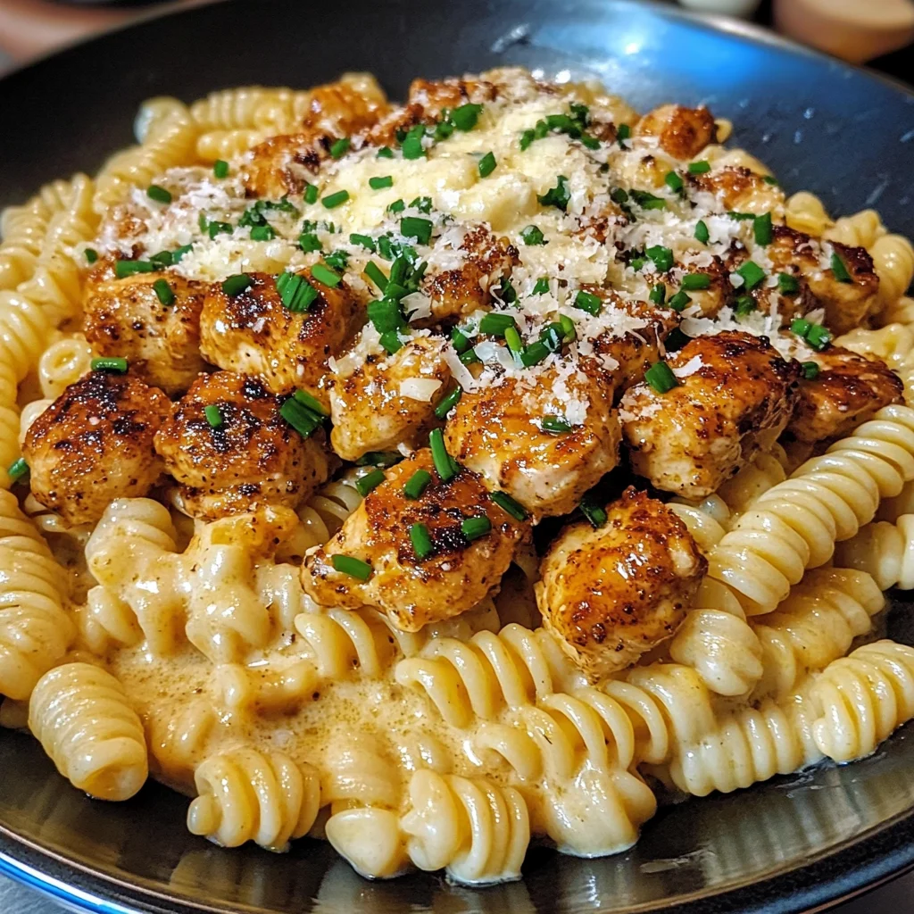 Creamy Parmesan Rotini with Garlic Butter Chicken