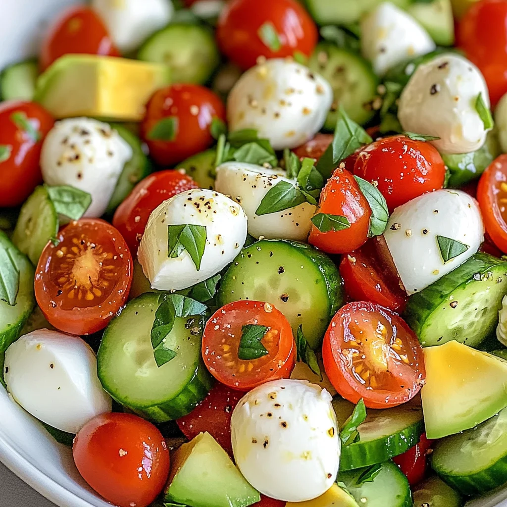 Easy Cucumber Mozzarella Salad