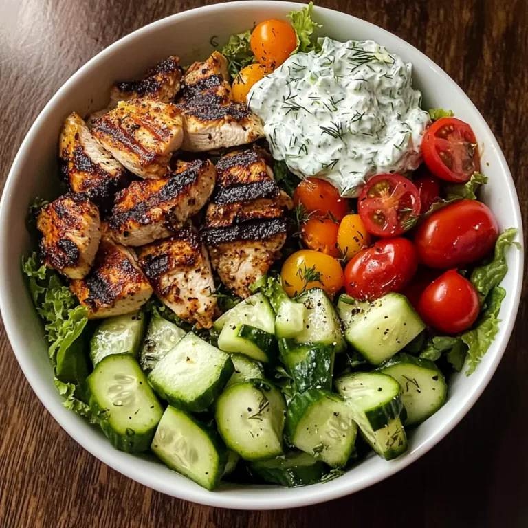 Greek Chicken Power Bowl with Tzatziki Sauce