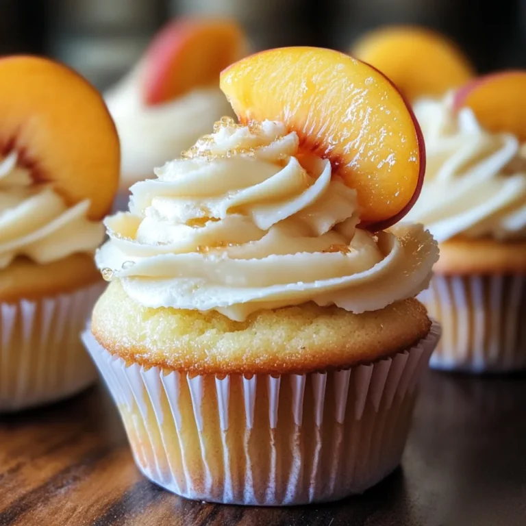 Honey Peach Cream Cheese Cupcakes
