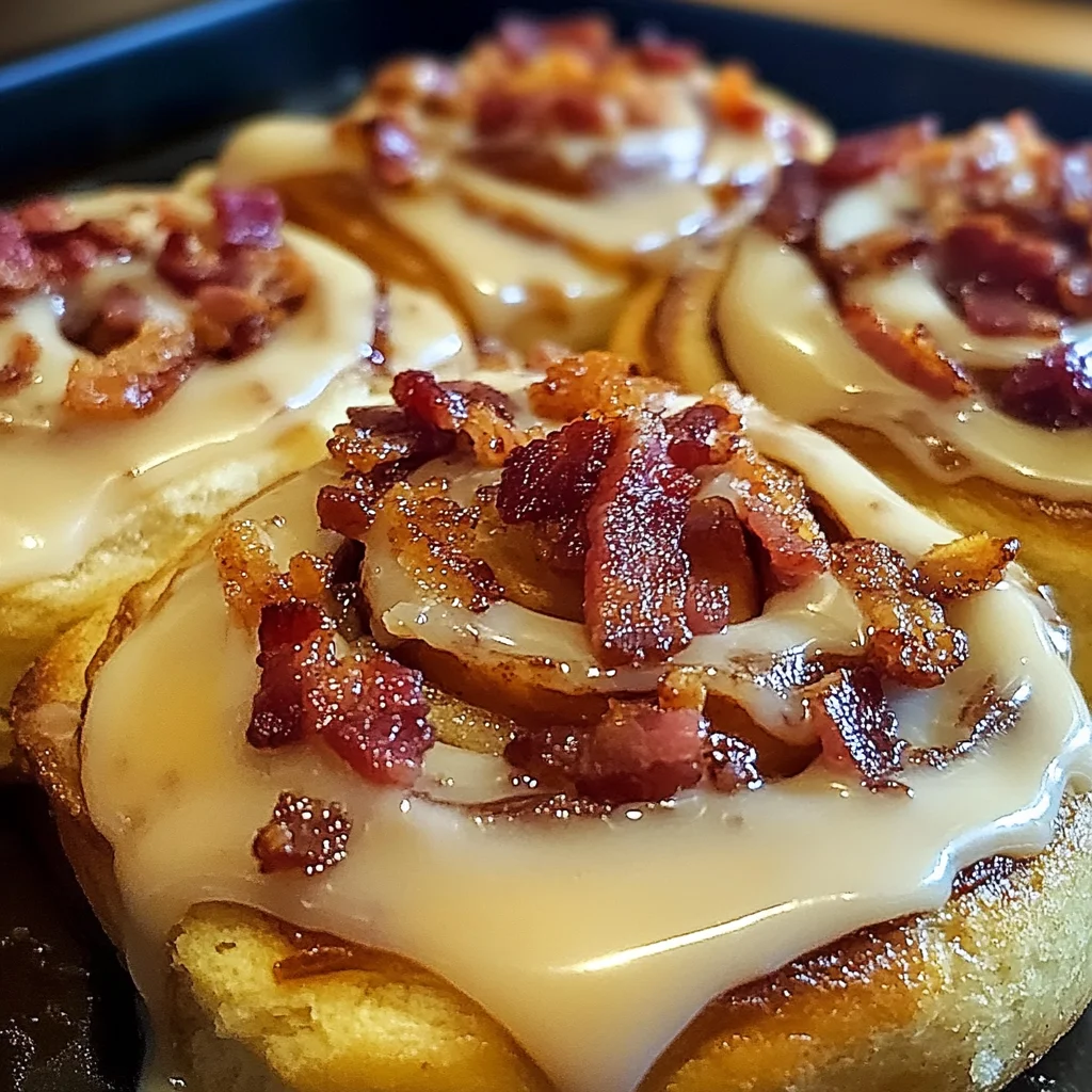 Indulge in Maple Turkey Bacon Cinnamon Rolls for a Sweet Treat!