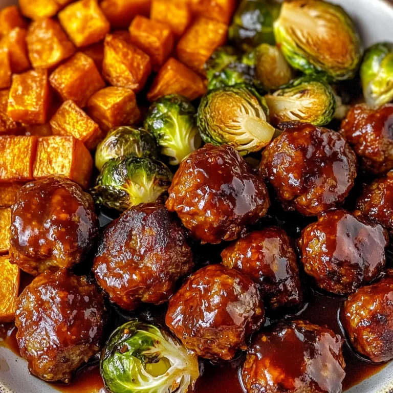 Korean BBQ Meatballs and Vegetables