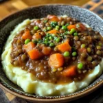 Lentil Stew Over Mashed Potatoes