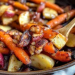 Maple Dijon Roasted Carrots and Apples