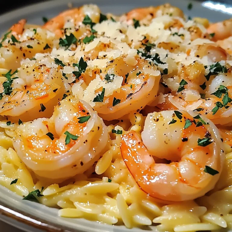 One Pan Parmesan Orzo with Shrimp