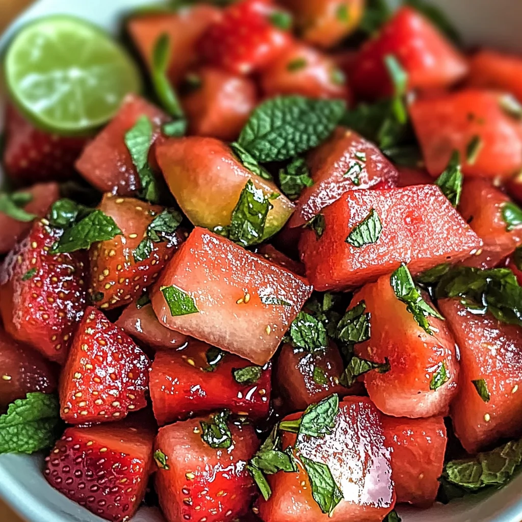 Strawberry Watermelon Salad with Refreshing Honey