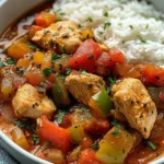 Tomato & Herb Chicken Stew with Fluffy Rice
