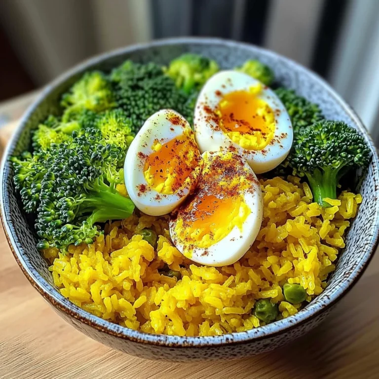 Turmeric Rice Bowl with Broccoli & Soft-Boiled Egg