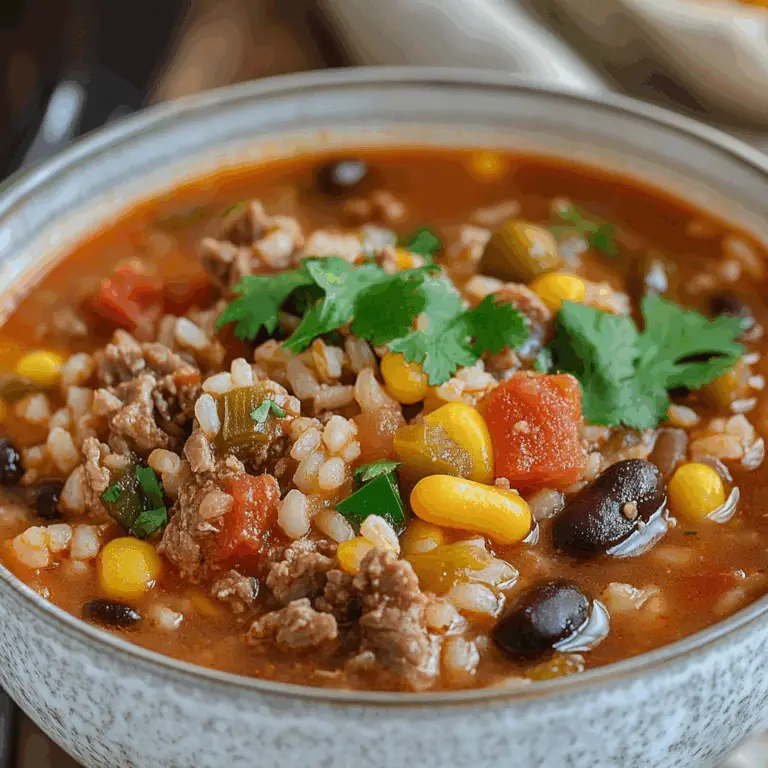 Mexican Beef and Rice Soup