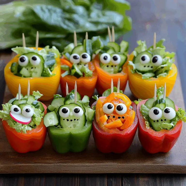 Monster Bell Pepper Salad Cups