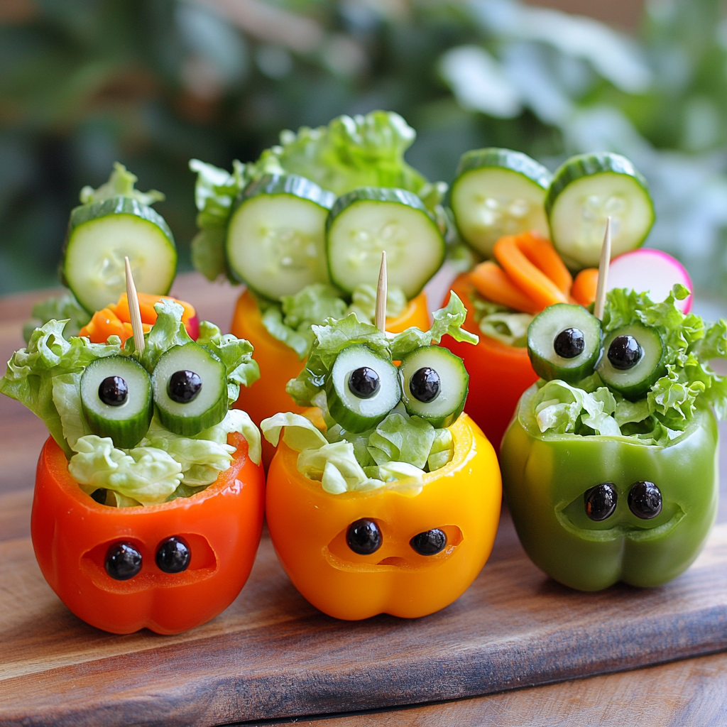 Monster Bell Pepper Salad Cups