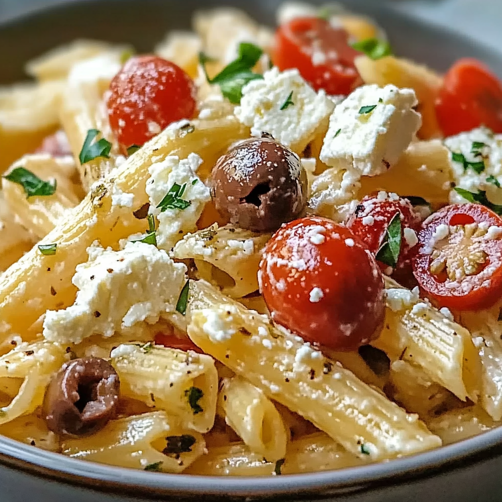 Greek Pasta with Feta and Olives (25-Minutes)
