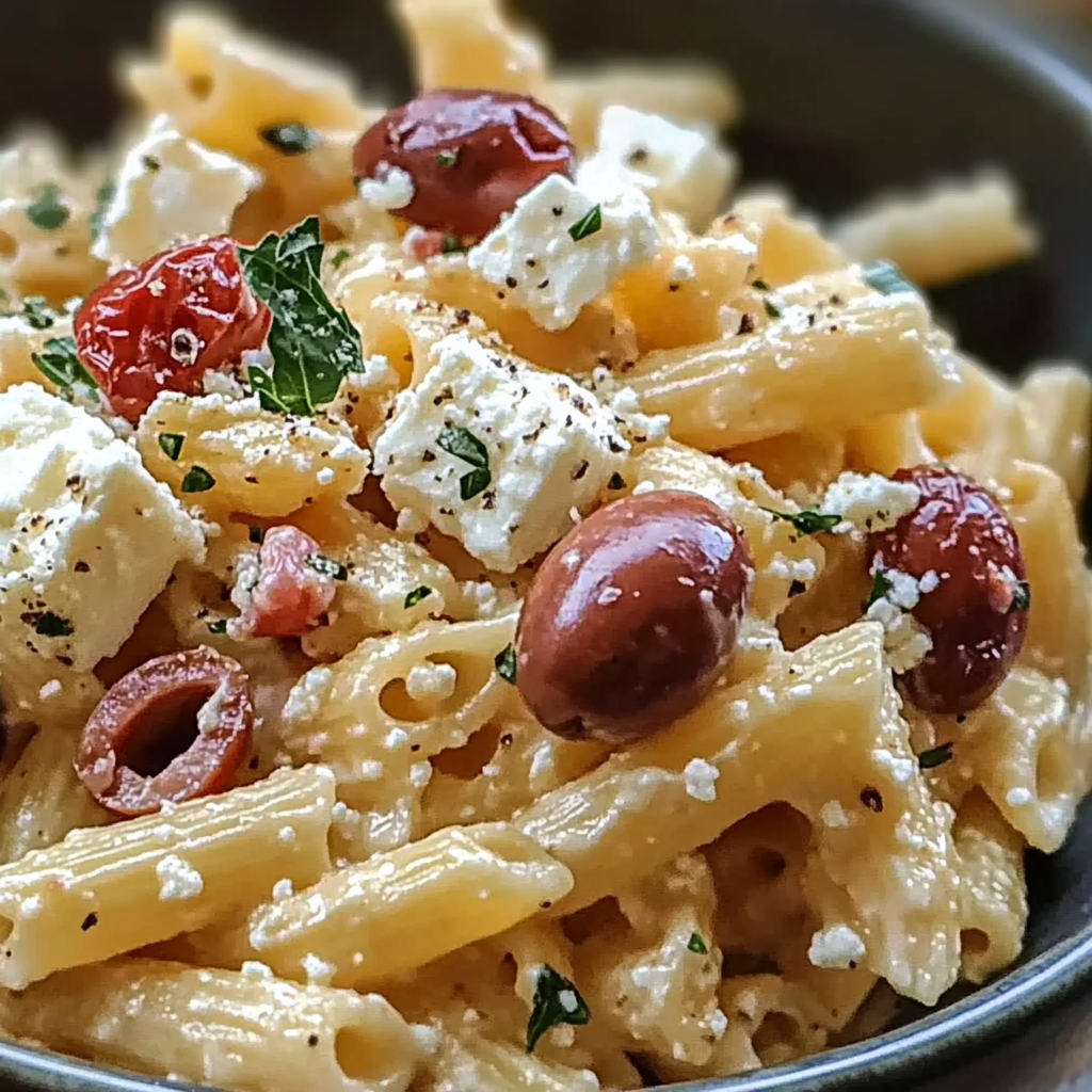Greek Pasta with Feta and Olives (25-Minutes)