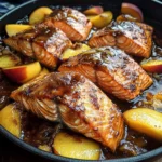 Bourbon Peach Roasted Salmon