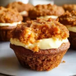 Carrot Cake Muffins with Cheesecake Filling