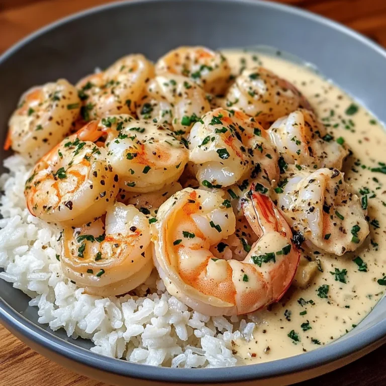 Creamy Garlic Shrimp with Rice