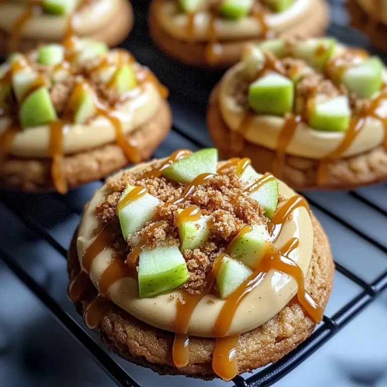 Easy Crumbl Caramel Apple Cookies