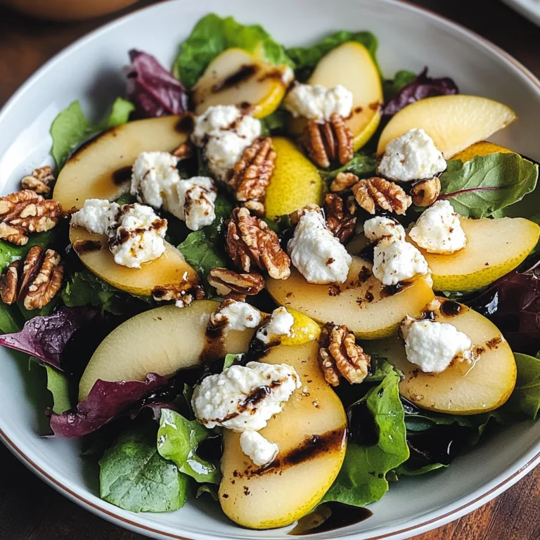 Fall Harvest Salad with Goat Cheese and Fresh Pears