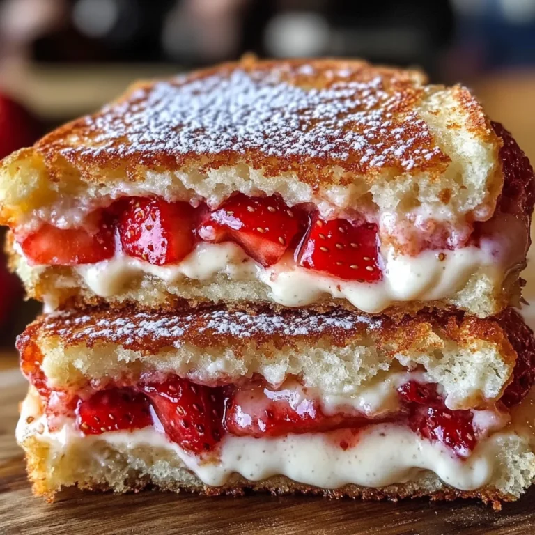 Fried Strawberry Cheesecake Sandwiches