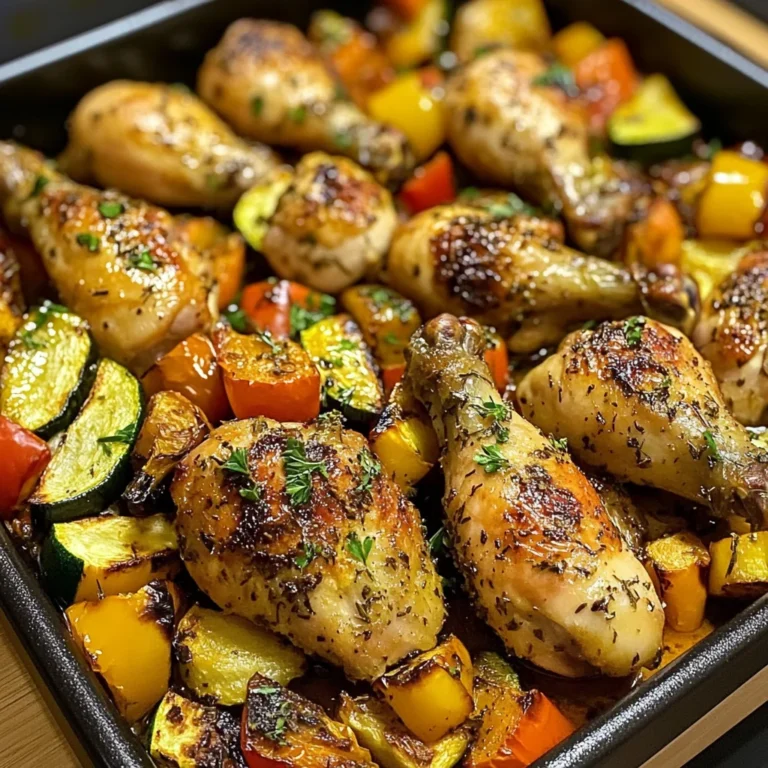 Garlic Herb Chicken Drumsticks with Veggies