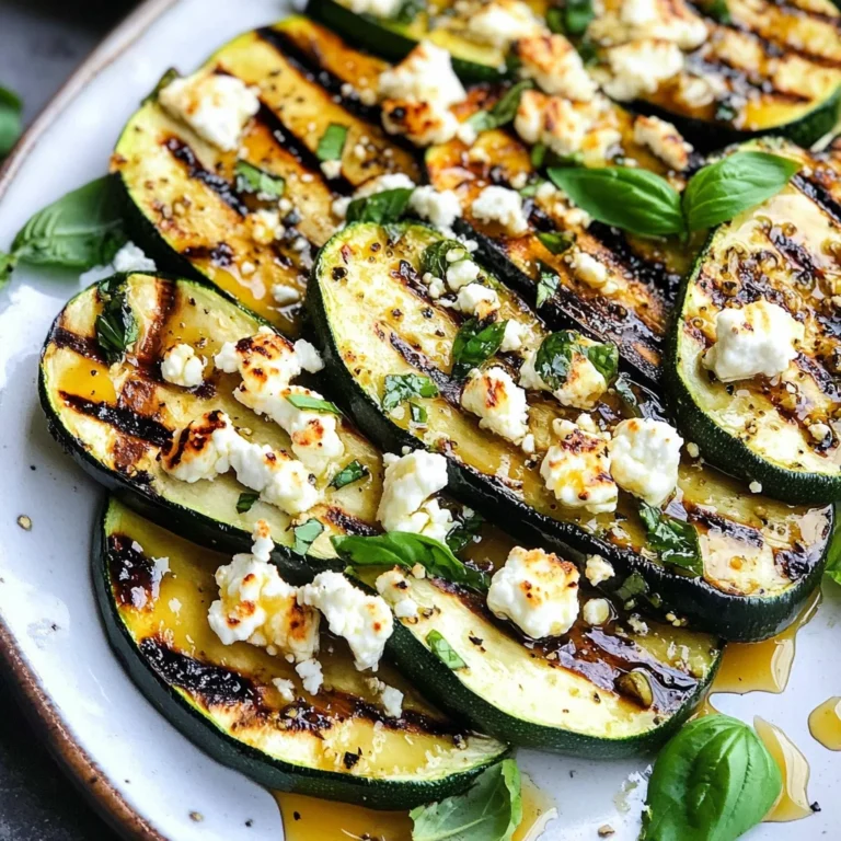 Grilled Zucchini With Goat Cheese, Basil & Honey