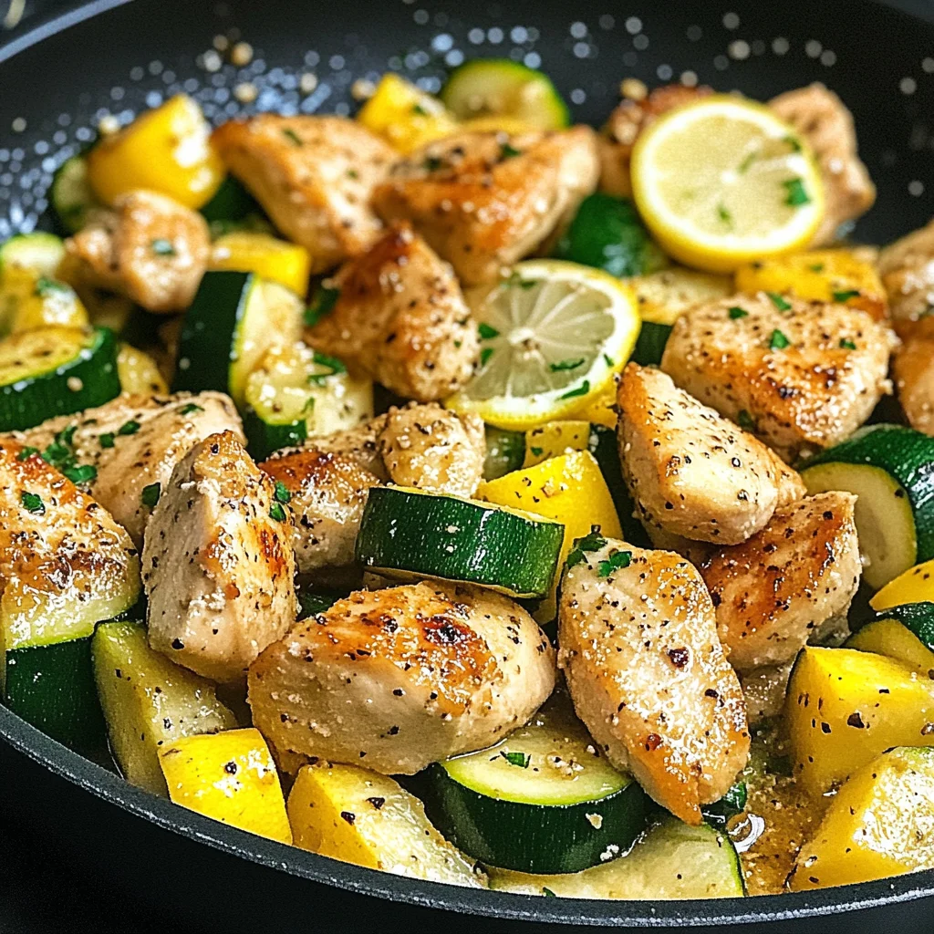 Healthy Chicken Breast with Zucchini and Squash