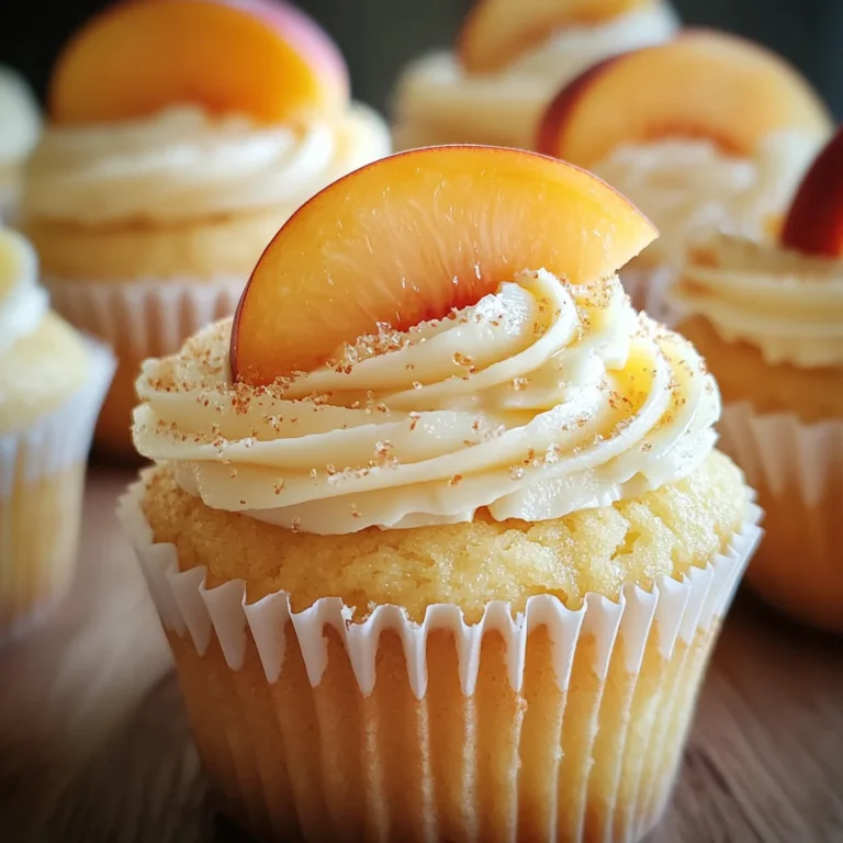 Honey Peach Cream Cheese Cupcakes