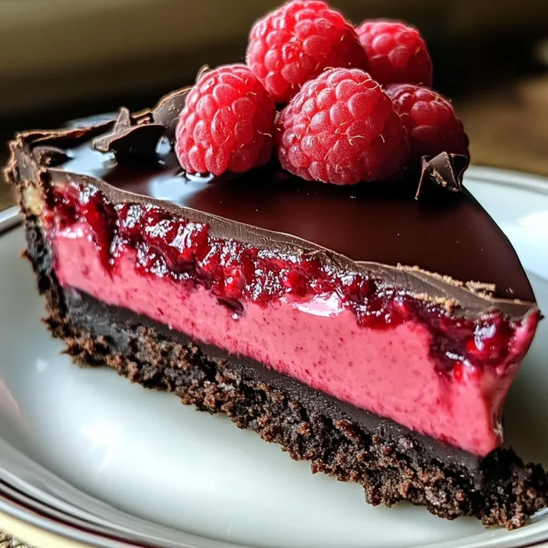 Indulge in Decadent Dark Chocolate Raspberry Cheesecake