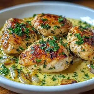 Irish Chicken in Whiskey Cream Sauce