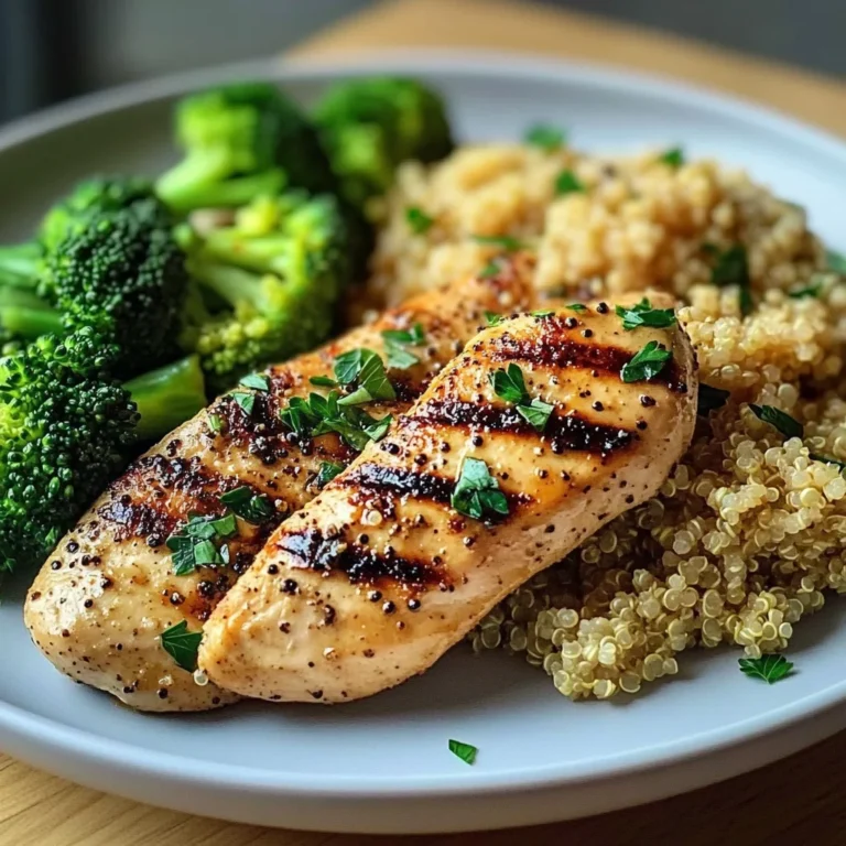 Lemon Pepper Grilled Chicken with Quinoa & Broccoli
