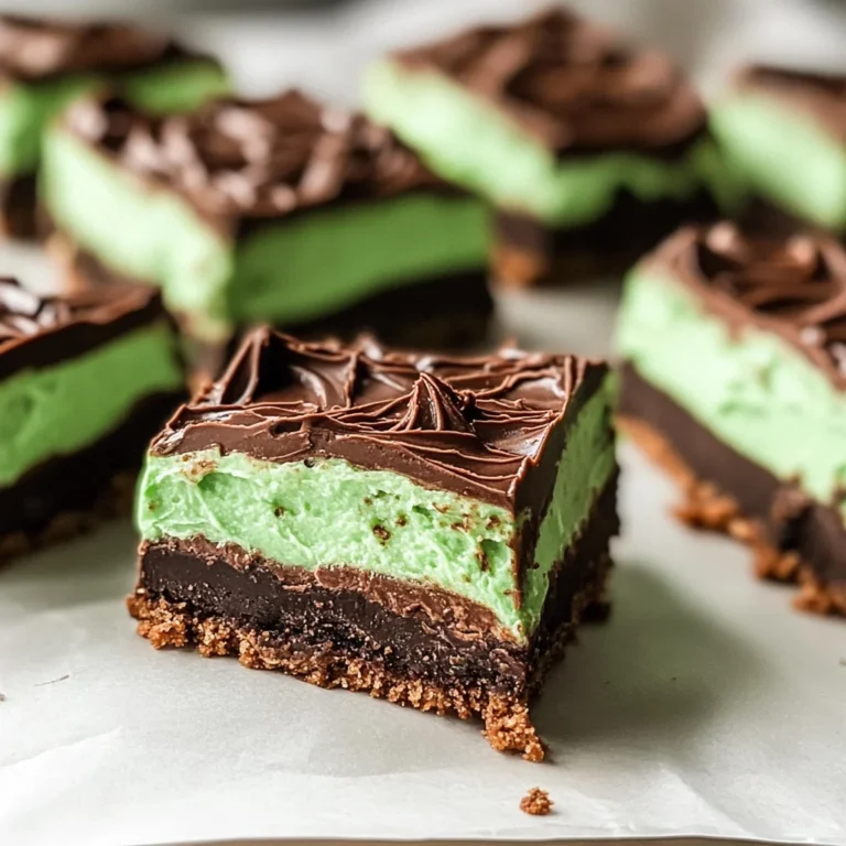 No Bake Mint Chocolate Bars