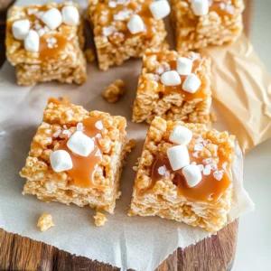 Salted Caramel Rice Krispie Treats