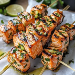 Savory Citrus & Garlic Salmon Skewers in 15 Minutes
