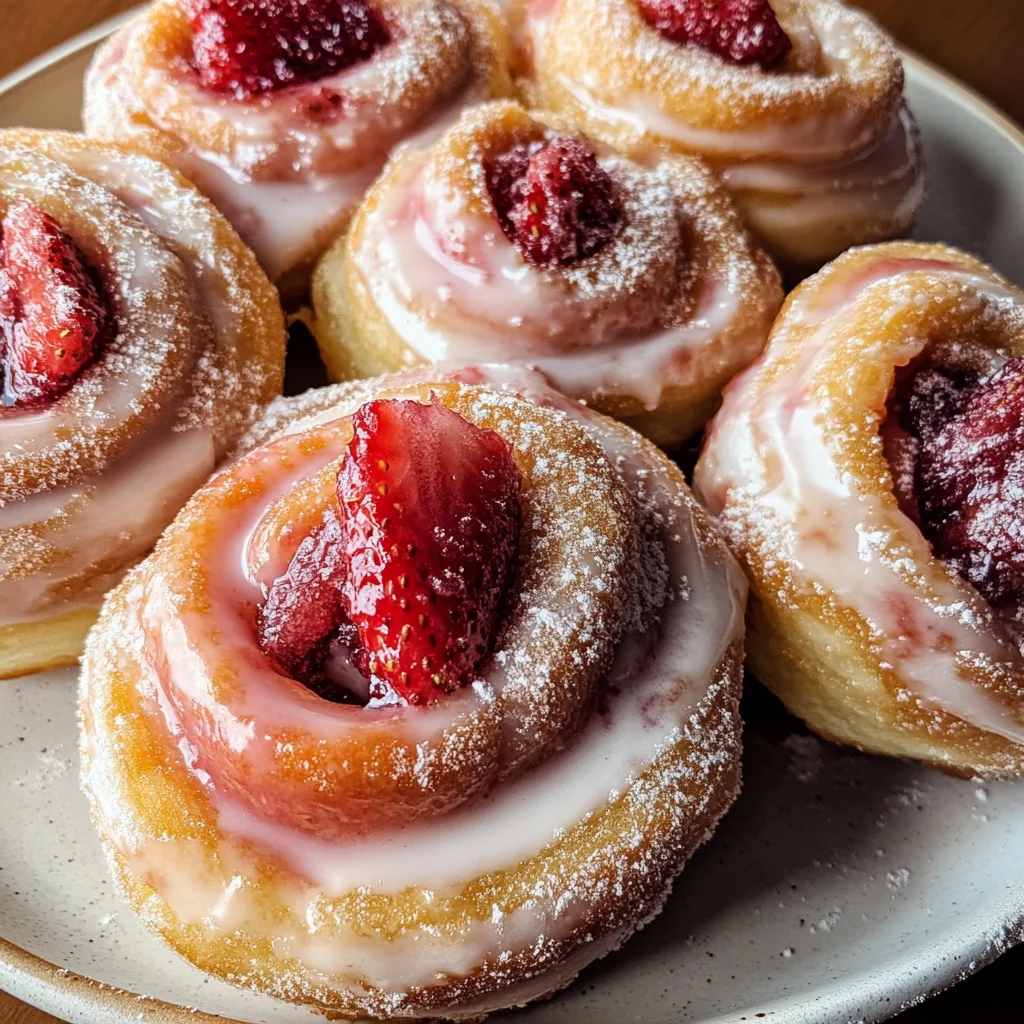 Strawberry Donut Rolls