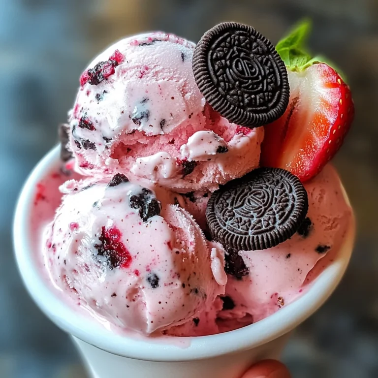 Strawberry Oreo Ice Cream