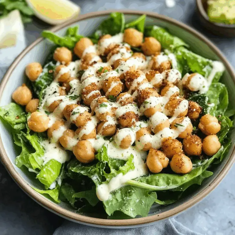 Vegan Caesar Salad with Chickpeas