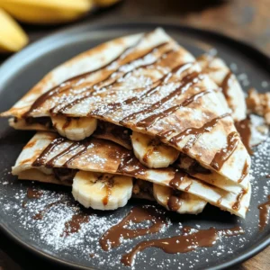 Banana Nutella Quesadilla [10 Minutes]
