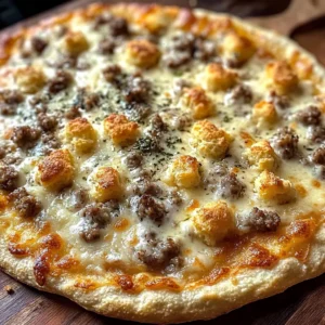 Biscuits Sausage Gravy Pizza