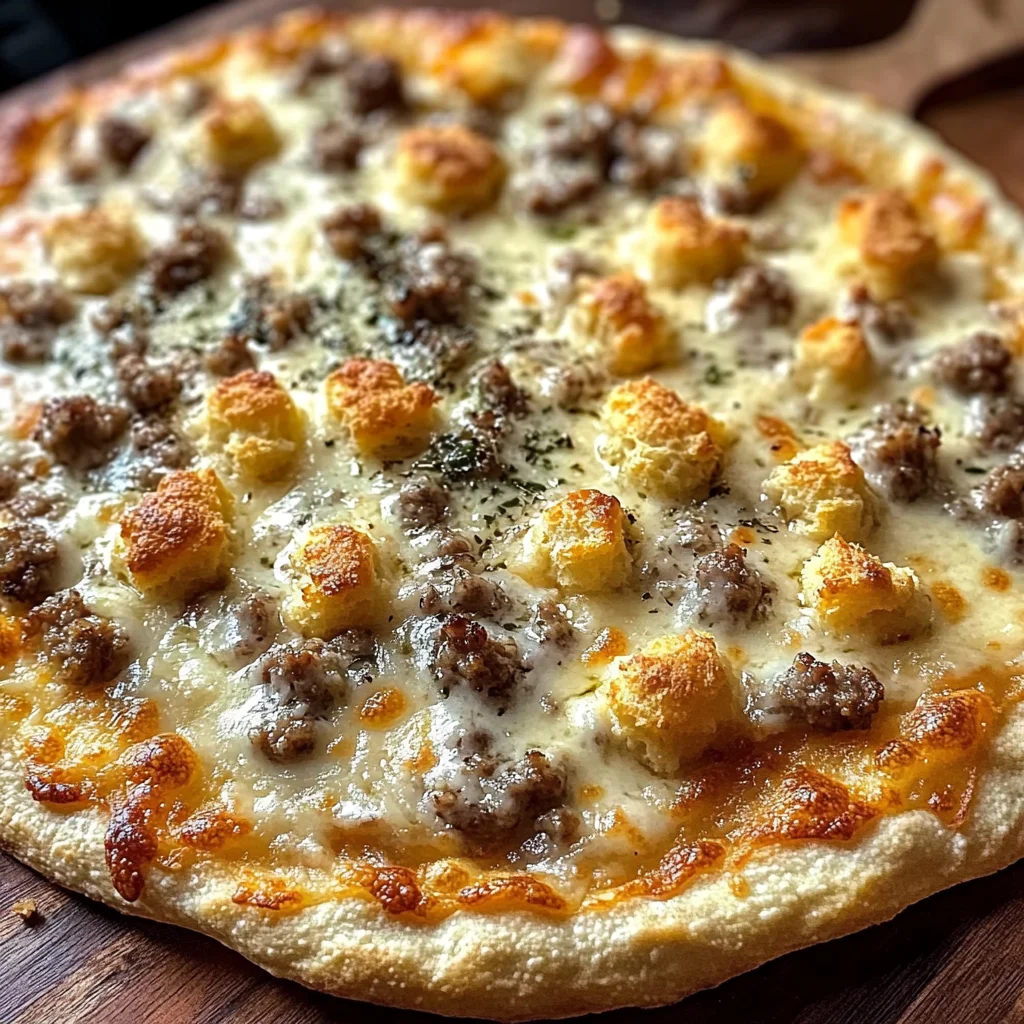 Biscuits Sausage Gravy Pizza