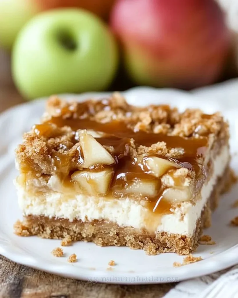 Caramel Apple Cheesecake Bars