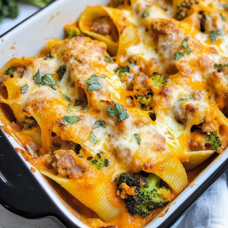 Cheesy Pumpkin and Spicy Sausage Stuffed Shells