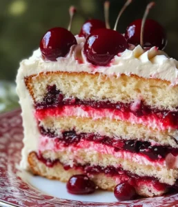 Cherry Layer Cake with Cherry Cream Cheese Frosting