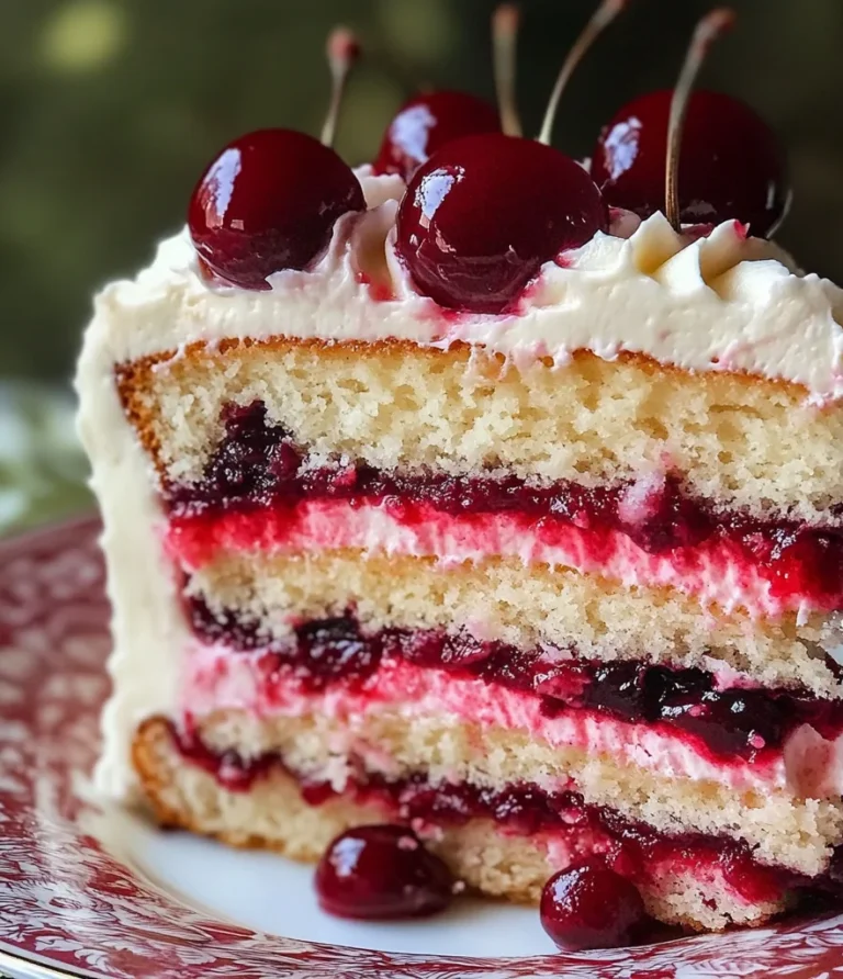 Cherry Layer Cake with Cherry Cream Cheese Frosting