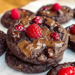 Chocolate Raspberry Delight Cookies