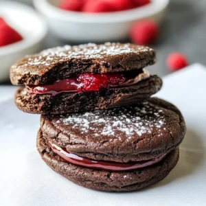 Chocolate Raspberry Sandwich Cookies