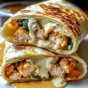 Creamy Chicken Spinach Wraps
